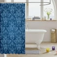 thumbnail image 3 of Adults Blue Vintage Damask Floral Shower Curtain Oriental Antique Bathroom Shower Curtain Set 72"x84" Gothic Bohemia Boho Flower Bath Curtain Bohemian Exotic Bathroom Accessories, 3 of 5