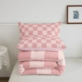 thumbnail image 5 of Erosebridal Plaid Buffalo Comforter Sets Queen Size, Pink Checkered Comforters & Duvets, Rectangle Room Decor, Breathable 3-Piece, 5 of 8