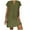 Army Green, variant on qucoqpe Summer Dresses for Women V Neck Short Sleeve Linen Midi Dress Casual Loose Beach Vacation Sundress