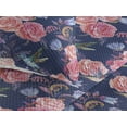 thumbnail image 3 of Ambesonne Birds and Nature Quilted Bedspread Set 3 Pcs, Boho Animal Floral, King, Dark Lavender Pastel Pink, 3 of 4