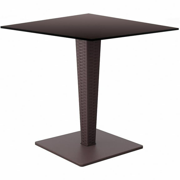 Compamia Riva 24 inch HPL Top Square Table in Brown finish