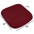 thumbnail image 7 of Sweet Home Collection Memory Foam Honeycomb Non-Slip Back 16" x 16" Chair Pad - Wine, 4 Pack, 7 of 7