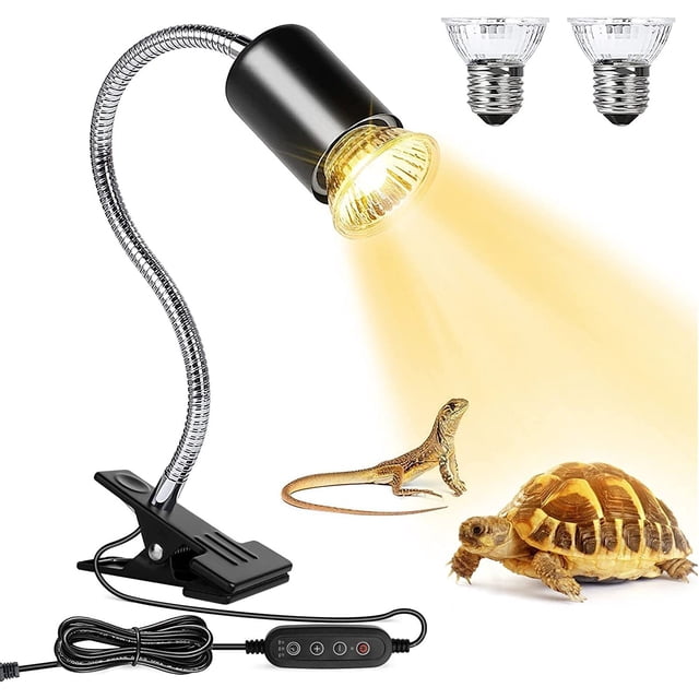 Lámpara de calor para reptiles, lámpara de punto para tomar el sol para reptiles, soporte para lámparas de calefacción para tanque de acuario de tortuga y accesorio de interruptor para tortu