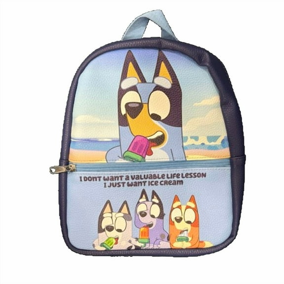 BLUEY 10" PU LEATHER BACKPACK ICE CREAM