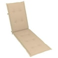 thumbnail image 4 of vidaXL Deckchair Patio Lounge Chair Folding Sunbed Cushion Solid Acacia Wood, 4 of 12