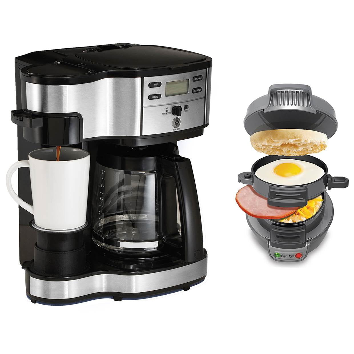 Hamilton Beach SingleServe or 12Cup Coffee Maker + Breakfast Sandwich