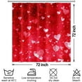thumbnail image 6 of Valentine''s Day Shower Curtain for Bathroom 72x72 inches Pink Love Hearts Waterproof Fabric Stall RV Bathtub Decor Red Marble Decorations Hotel Room Divider Shower Curtains Set with Hooks, 6 of 6