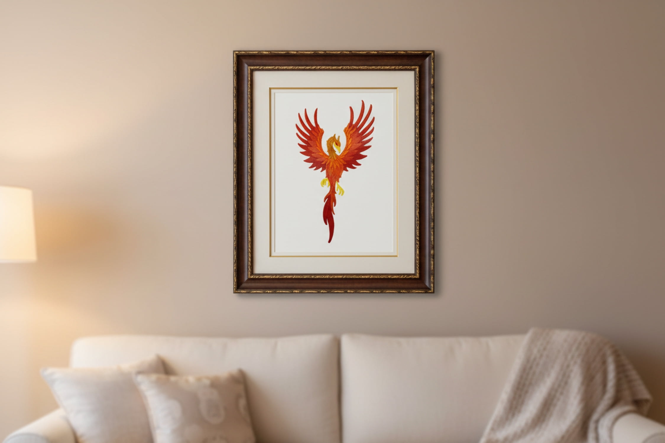 Custom Legendary Phoenix dragon Embroidery Iron On/Sew Patch [5.94" X 9.99"]