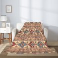 Adobk Traditional Tribal Aztec Print Blanket Super Soft Flannel Throw