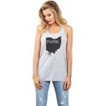 thumbnail image 2 of Thread Tank Home Roots State Ohio OH Women's Sleeveless Flowy Racerback Tank Top Sport Grey Medium, 2 of 5