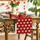 thumbnail image 5 of Yunuuuoa Valentine's Day Table Runner Heart Design Romantic Dining Decor for Wedding Anniversary Party Living Room Tabletop Flax Fabric Decoration, 5 of 7
