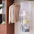 thumbnail image 4 of Hanging Handbag Purse Organizer,Over The Door Transparent Hanging Storage Mesh Bag with 6 Pockets, 4 of 6