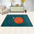 thumbnail image 1 of XMXY Space Rocket Spaceship Stars Area Rugs Doormat Outdoor Entrance , Facecloth Non-slip Floor Mat Rug for Living Room Kitchen Sink Area Indoor 36"x24", 1 of 9