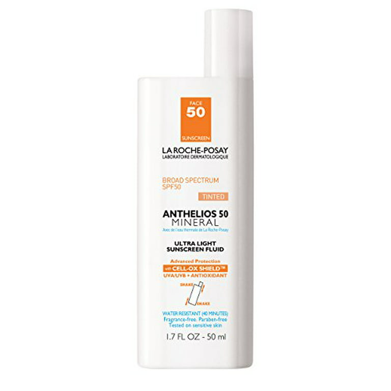 forværres rendering naturlig La Roche-Posay Anthelios Tinted Sunscreen SPF 50, Ultra-Light Fluid Broad  Spectrum SPF 50, Face Sunscreen with Titanium Dioxide Mineral Face Sunscreen,  Universal Tint, Oil-Free - Walmart.com