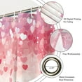 thumbnail image 4 of Valentines Shower Curtain,Pink Love Heart Bathroom Curtain with Hooks 47"x71", 4 of 5