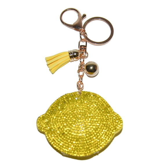Lemon Keychains for Women Girl Backpack Charm Purse Charm Fruit Key Fob Keyrings