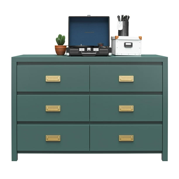 green emerald velvet dress Jenny Lind Spindle 6-Drawer Dresser Forest Green