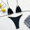 thumbnail image 7 of WQJNWEQ Bathing Suits for Women 2 Piece Ladies Bikini Patchwork Set Swimsuit Two Piece Filled Bra Swimwear Beachwear Fathers Day Gifts Deals of the Day Clearance, 7 of 7
