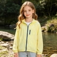 thumbnail image 5 of Summer Jacket Long Sleeve Hooded Zipper Unisex Lightweight Jacket Sun Protection 14-15 Years Girl Clothes, 5 of 5