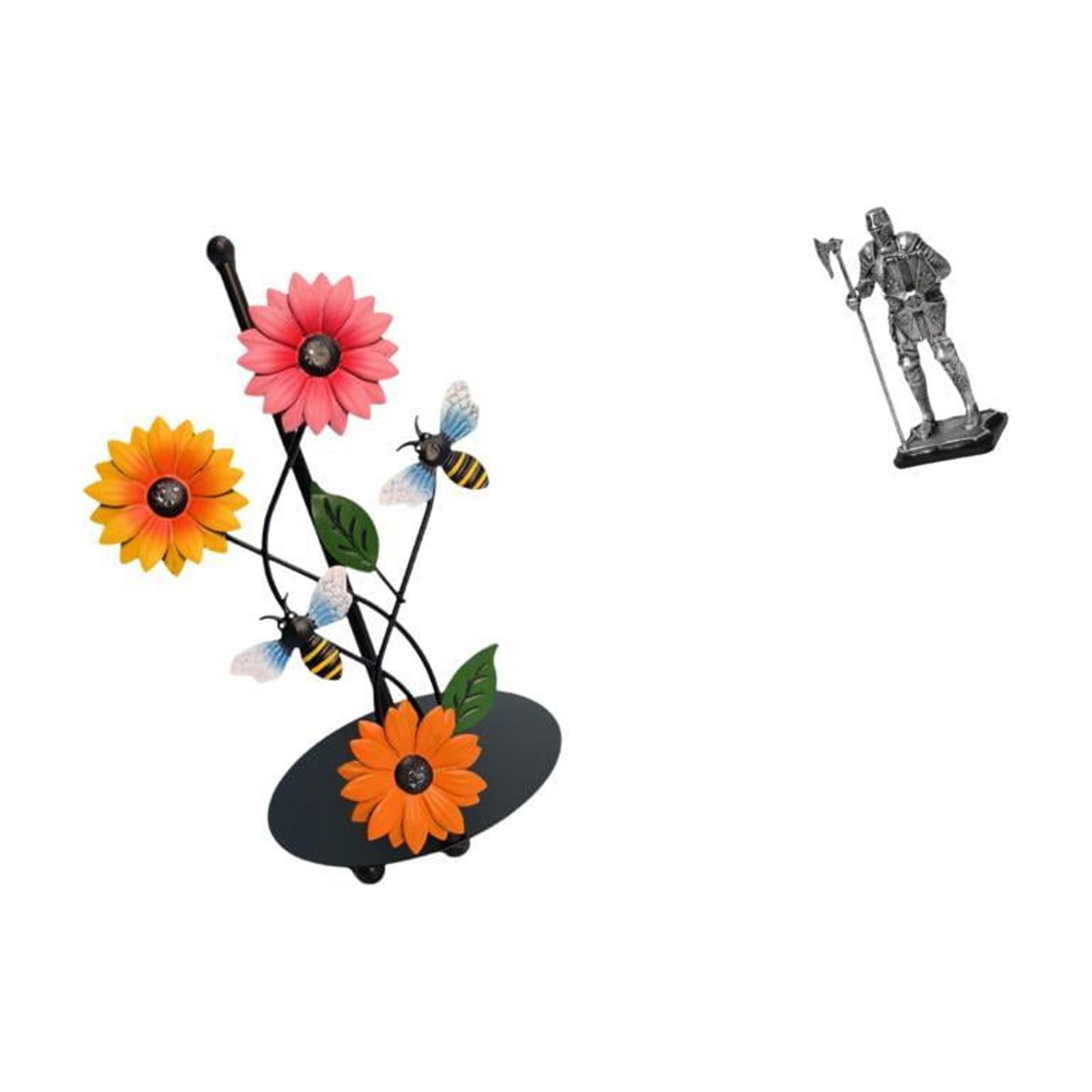 Fiocias Knight Paper Towel Holder Dispenser Non Slip Vertical Tissue Holder Rack Decorative Statue Figure Tabletop Ornament Entryway Fireplace Bedroom Home De