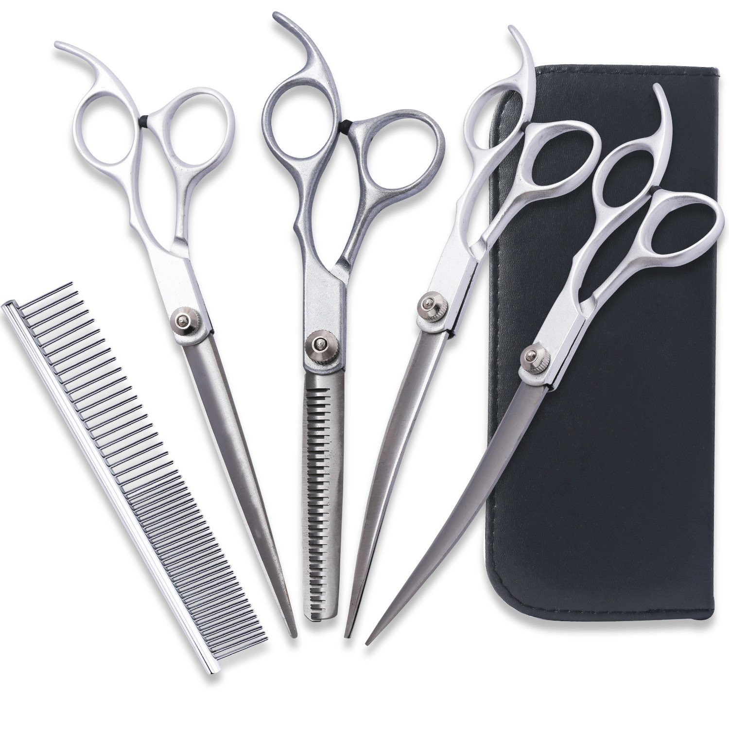 5pcs/Set Stainless Steel Pet Dogs Grooming Scissors Suit