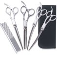 thumbnail image 5 of Color paint split cut pet beauty dog scissors set straight cut teeth scissors bend up and down, 5 of 5