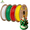 Christmas Colors, variant on New Creality Hyper PETG Filament High Speed 600mm/s 3D Printer Filament for Halloween DIY-Red