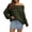 Green, variant on Off The Shoulder Sweater for Women Fall Winter Long Batwing Sleeve Fold over Knit Pullover Sweaters Top