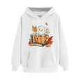 thumbnail image 3 of Womens Halloween Top Fall Winter Loose Casual Hoodies Fleece Sweatshirts Funny Halloween Graphic Long Sleeve Sweaters Pullover with Pocket, 3 of 4