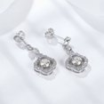 thumbnail image 3 of Moissanite Dangle Drop Earrings for Women 0.3 to 0.5 Carat D Color Diamond Drop Earrings S925 Sterling Silver Four-Leaf Earrings for Valentine's Day Birthday Gift, 3 of 7