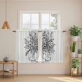 thumbnail image 3 of Eucalyptus Grey Tier Curtains, Vintage Bottle Succulents Flower Stripes Light Filtering Kitchen Curtains, 2Pcs Rod Pocket Half Window Treatments Panels for Sink Cafe Cabinet Basement 27.5x45 Inches, 3 of 9