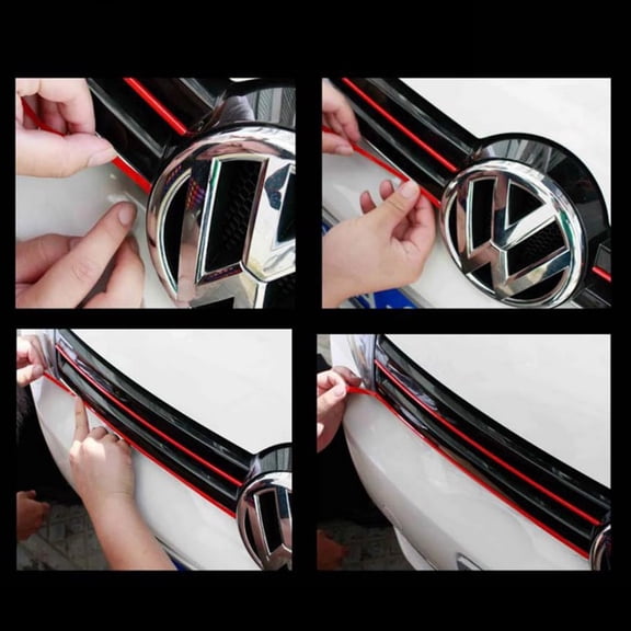 Soumake Front Hood Grille Decals Car Strip Sticker Decoration For Golf 6 7 Tiguan Practical