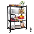 thumbnail image 4 of Estante Organizador Plegable LUMO 4 Niveles Rack Metalico Negro Mediano, 4 of 9