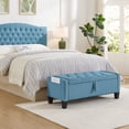 thumbnail image 2 of S-HOME Ottoman with Storage, Storage Ottoman Bench with Safety Hinge 350 lbs Weight, Upholstered Entryway Bench with Seating, 2 of 10