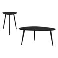 thumbnail image 1 of Odessa Ensemble Triangulaire de Table Basse et d'Appoint 2 Pcs Noir, 1 of 12