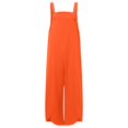 thumbnail image 2 of Fsqjgq Womens Jumpsuit Rompers Loose Short Overalls for Women Fashion Casual Solid Pocket Romper Long Playsuit Strap Button Jumpsuit Orange xxxl, 2 of 2