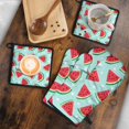 thumbnail image 5 of Summer Watermelon Kitchen Oven Mitt and Pot Holder Sets 4 Pcs for Baking, Cooking and Grilling, Heat Resistant Up To 392 °F, 5 of 7