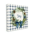 thumbnail image 3 of Stupell Industries Winter Joy Sentiment Rustic Pinecone Wreath Blue Plaid, 36 x 36,Design by Victoria Barnes, 3 of 7