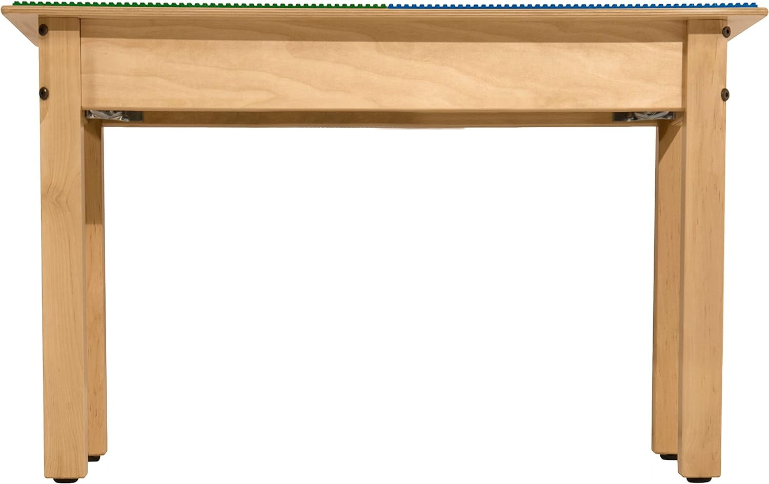 Time-2-Play 35"W Square Table With 16" Legs Playwood Montessori Lego Compatible Play Desk with Trough