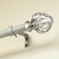thumbnail image 3 of Lumino 1" Nickel Regis Cage Adjustable Single Curtain Rod Set, 42"-120", 3 of 5