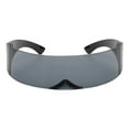 thumbnail image 1 of Gafas de sol Sunnimix de Espejo Envoltura de Escudo futuristas gris, 1 of 8