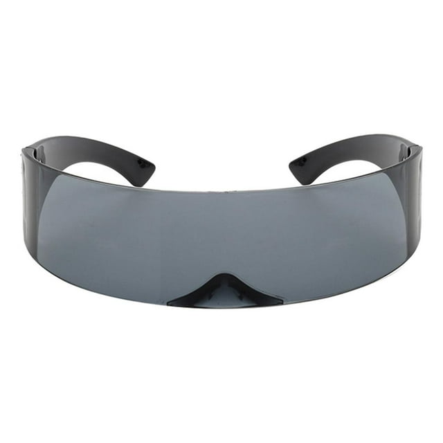 Futuristic Sunglasses Robotic Flat Glasses Party Favors Gray