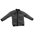 thumbnail image 1 of Chaqueta De Bombardero Gris Con Cremallera Para Hombre A Escala 5x1/6 Para Figura De Acción De 12'', 1 of 7