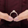 thumbnail image 6 of Rosec Jewels Moissanite Solitaire Celtic Knot Engagement Ring (D-VS1 Grade, 6x8 mm Emerald Cut), 18K Rose Gold, US 11.00, 6 of 8