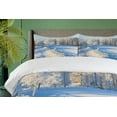 thumbnail image 4 of Ambesonne Farm House Duvet Cover Sets, Winter Snowy Pines, 2-Queen, White Blue, 4 of 7