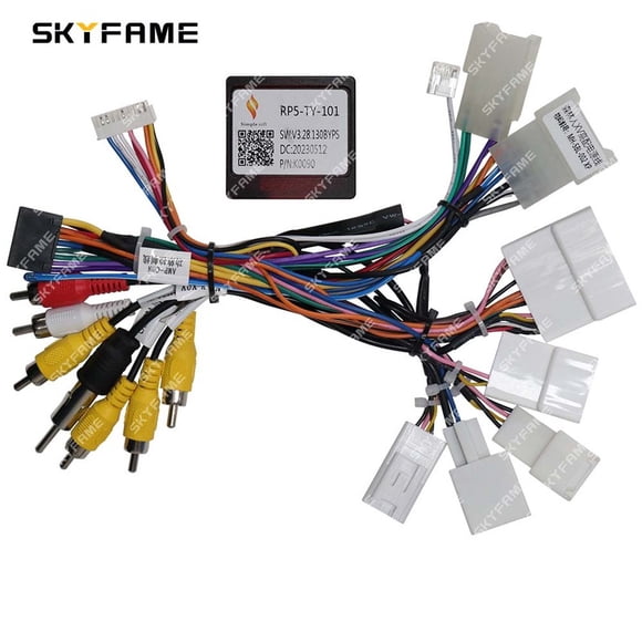 SKYFAME Car 16pin Wiring Harness Adapter Canbus Box Decoder Android Power Cable For Subaru Forester XV WRX Levorg Outback