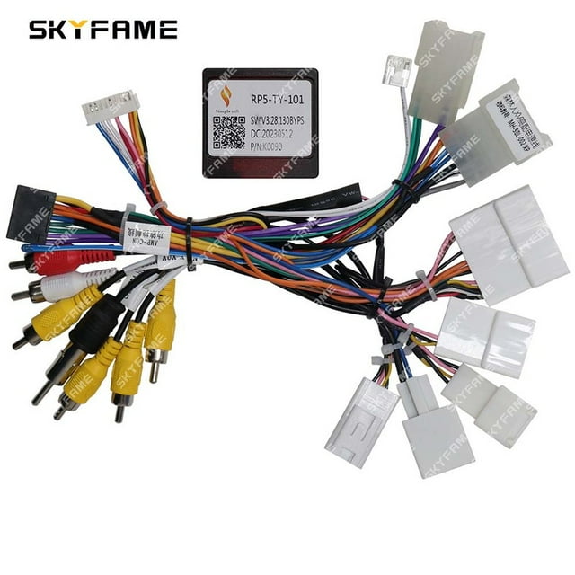 SKYFAME Car 16pin Wiring Harness Adapter Canbus Box Decoder Android Power Cable For Subaru Forester XV WRX Levorg Outback