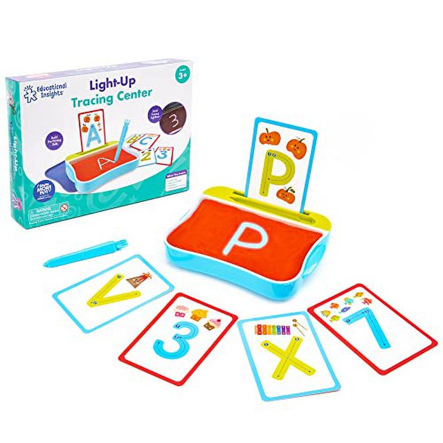 Educational Insights Light-Up Tracing Center, Tarjetas de Alfabeto, Formación de Letras Preescolar, Niños y niñas Mayores de 3 años Educational Insights NA