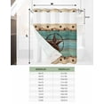 thumbnail image 6 of No Hook Shower Curtain with Snap-in Liner, Texas Star Country Waterproof Fabric Bathroom Curtains, Western Old Wooden Board Vintage Bath Curtains & Mesh Top Window 66"x72", 6 of 6