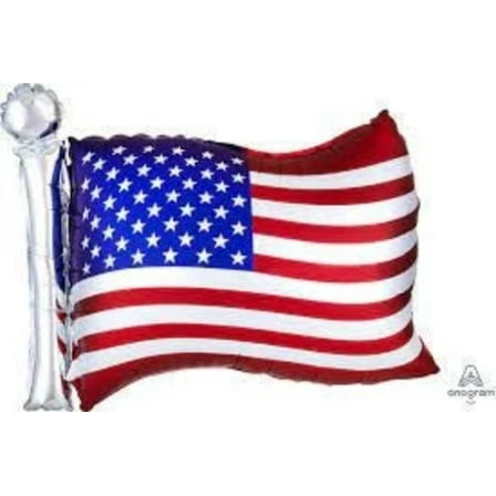 27" AMERICAN FLAG BALLOON   Large Shape Foil Mylar Balloon  Party Supplies Decorations Foil Mylar Balloon
